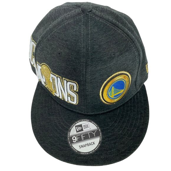 Golden State Warriors '17 NBA Champions Flat Bill 9Fifty Snapback Hat by New Era - Picture 1 of 8